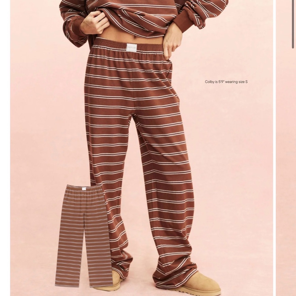 PARKE tonal striped boxer pant